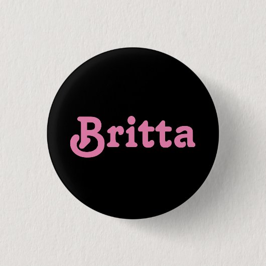 Badge Rond 2,50 Cm Bouton Britta (Devant)