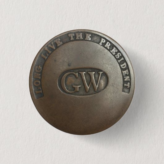 Badge Rond 2,50 Cm Bouton Campagne George Washington (Devant)