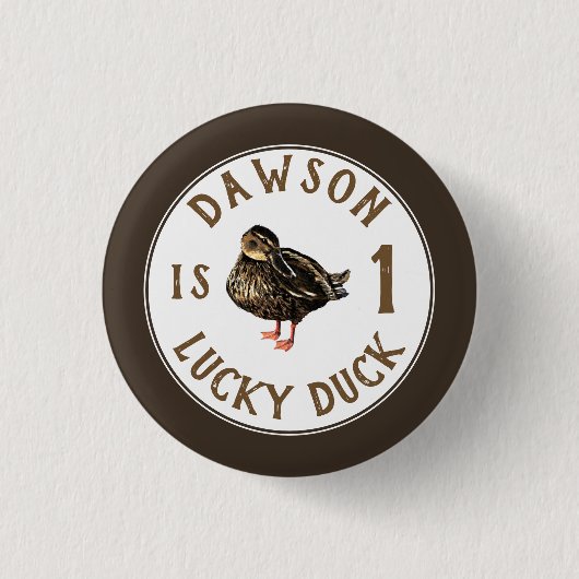 Badge Rond 2,50 Cm Bouton Canard (Devant)