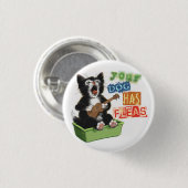 Badge Rond 2,50 Cm Bouton Cat Ukulele (Devant & derrière)
