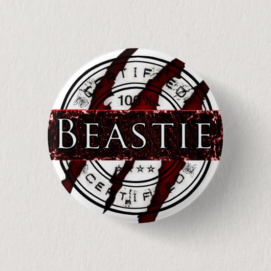 Badge Rond 2,50 Cm Bouton certifié de Beastie (Devant)