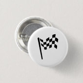 Badge Rond 2,50 Cm Bouton Checkered de pictogramme de drapeau (Devant & derrière)