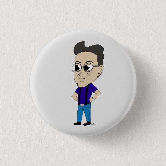 Badge Rond 2,50 Cm bouton chibi (Devant)