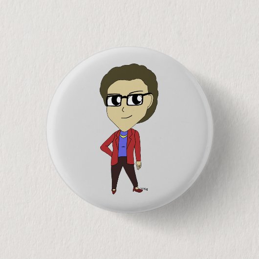 Badge Rond 2,50 Cm bouton chibi (Devant)