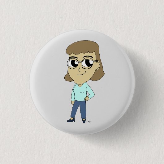Badge Rond 2,50 Cm bouton chibi (Devant)