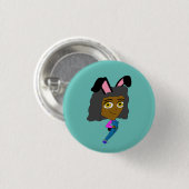 Badge Rond 2,50 Cm bouton chibi bunnygirl (Devant & derrière)