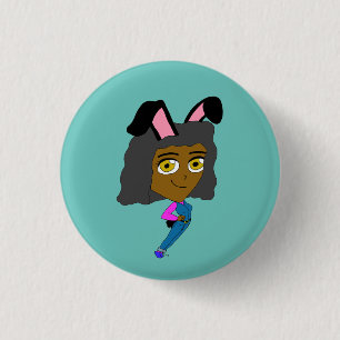 Badge Rond 2,50 Cm bouton chibi bunnygirl