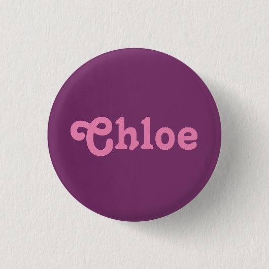 Badge Rond 2,50 Cm Bouton Chloé (Devant)