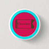 Badge Rond 2,50 Cm Bouton Chocolat (Devant)