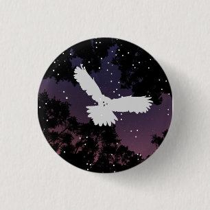 Badge Rond 2,50 Cm Bouton Chouette
