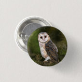 Badge Rond 2,50 Cm Bouton Chouette de l'Ouest - Peinture (Devant & derrière)