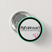 Badge Rond 2,50 Cm Bouton chrétien "PBPGINFWMY " (Devant & derrière)