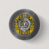 Badge Rond 2,50 Cm Bouton Clan MacLeod Crest & Tartan Knot (Devant)