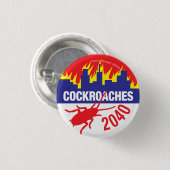 Badge Rond 2,50 Cm Bouton Cockroaches 2040 (Devant & derrière)