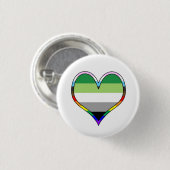 Badge Rond 2,50 Cm Bouton Coeur Aro Pride (Devant & derrière)