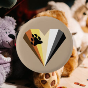 Badge Rond 2,50 Cm Bouton Coeur de la fierté de l'ours