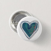 Badge Rond 2,50 Cm Bouton Coeur peint (Devant & derrière)