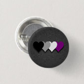 Badge Rond 2,50 Cm Bouton Coeurs de fierté sexuelle (Devant & derrière)