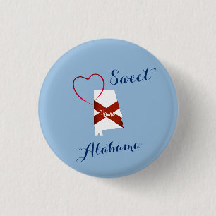 Badge Rond 2,50 Cm Bouton Collection Fun Alabama