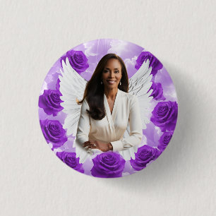 Badge Rond 2,50 Cm Bouton commémoratif funéraire Purple Sky Rose Aile