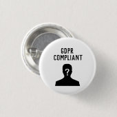 Badge Rond 2,50 Cm Bouton conforme de GDPR (Devant & derrière)