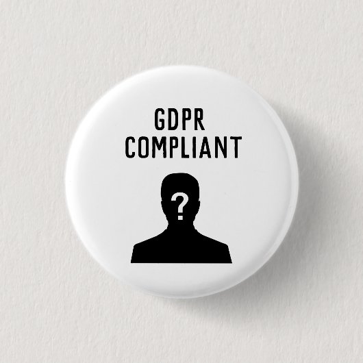 Badge Rond 2,50 Cm Bouton conforme de GDPR (Devant)