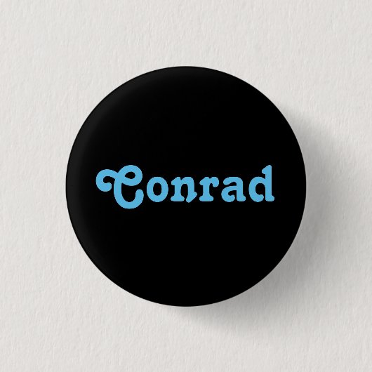 Badge Rond 2,50 Cm Bouton Conrad (Devant)