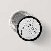 Badge Rond 2,50 Cm Bouton cool Coffee Cat (Devant & derrière)