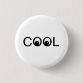 Badge Rond 2,50 Cm Bouton cool sur bouton blanc (Devant)