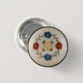 Badge Rond 2,50 Cm Bouton Coudre Vintage (Devant & derrière)