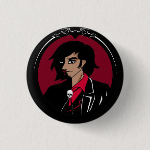 Badge Rond 2,50 Cm Bouton couleur Quincey Morris