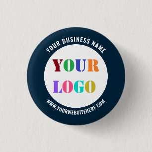 Badge Rond 2,50 Cm Bouton Couleurs du site de votre nom de logo Promo