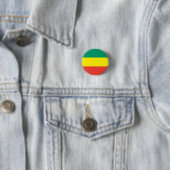 Badge Rond 2,50 Cm Bouton Couleurs Rasta (En situation)