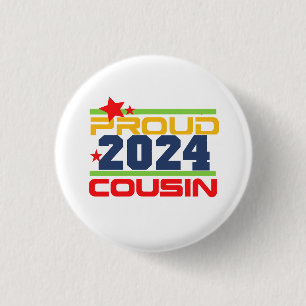 Badge Rond 2,50 Cm Bouton Cousin 2024