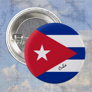 Badge Rond 2,50 Cm Bouton Cuba, mode Drapeau Cubain patriotique
