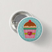 Badge Rond 2,50 Cm Bouton Cupcake (Devant & derrière)