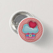 Badge Rond 2,50 Cm Bouton Cupcake (Devant & derrière)