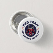 Badge Rond 2,50 Cm Bouton Cybersécurité de l'équipe rouge (Devant & derrière)