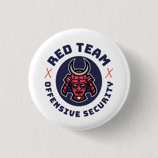 Badge Rond 2,50 Cm Bouton Cybersécurité de l'équipe rouge