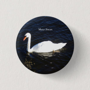 Badge Rond 2,50 Cm Bouton Cygne muet