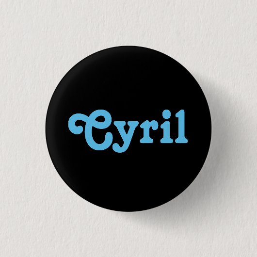 Badge Rond 2,50 Cm Bouton Cyril (Devant)