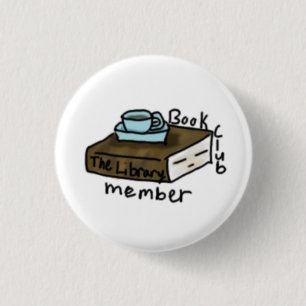 Badge Rond 2,50 Cm Bouton d'adhésion au club de livres de la Biblioth