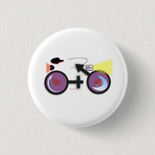 Badge Rond 2,50 Cm Bouton d'ADN de CycleNuts (Devant)