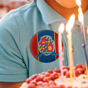 Badge Rond 2,50 Cm Bouton d'âge d'anniversaire de crête de chevalier
