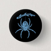 Badge Rond 2,50 Cm Bouton Dainty Blue Spider (Devant)