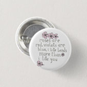 Badge Rond 2,50 Cm Bouton d'amour de bande (Devant & derrière)