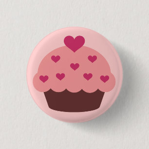 Badge Rond 2,50 Cm Bouton d'amour de petit gâteau