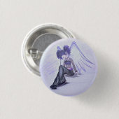 Badge Rond 2,50 Cm Bouton "d'ange imparfait" (pourpre) (Devant & derrière)