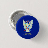 Badge Rond 2,50 Cm Bouton d'angle d'angle d'art de la conscience du c (Devant & derrière)