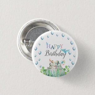 Badge Rond 2,50 Cm Bouton d'anniversaire thématique Dinosaur pour enf
